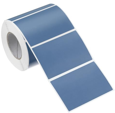 PATIKIL 500 Etichette Rettangolari Codifica Colori 7,5 x 5 cm Adesive Colorate Rettangolari Personalizzate Etichetta Movimento Sticke per Inventario Ufficio Casa Scatola, Blu Scuro