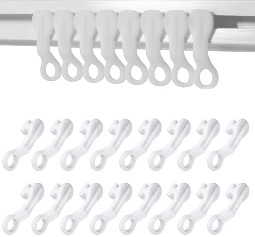 150PCS Curtain Track Gliders,curtain Rail Gliders,2.7×0.9cm Smooth Sliding Hook Window,suitable for Curtains Track Sliding Hook Window Door Shower.