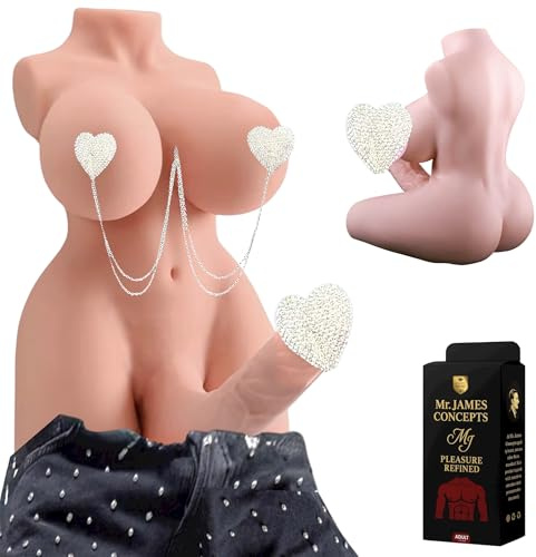 Mr James Concepts Premium Dual Channel Enhanced Masturbator – 42cm/5.50kg Dual Form Relaxation Model for Men & Couples, Soft TPE Design, Easy to Clean