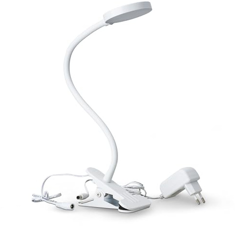 SEBSON Klemmlampe Bett 4W - dimmbare Schreibtischlampe mit Kabel & Stecker