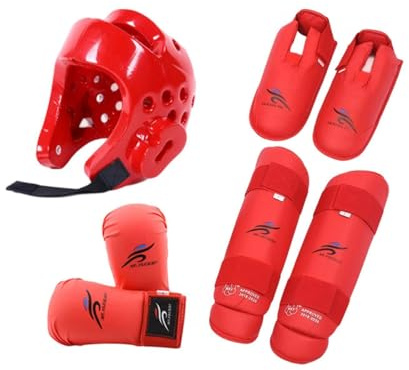 YIXANNX Équipement de Boxe, équipement de Taekwondo pour l'entraînement la compétition, équipement karaté, Casque Boxe, Gants, arènes Sports compétition, Casque