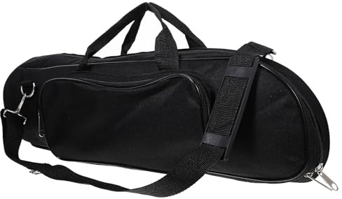 Toyvian Paquet de Transport Rembourré pour Trompette en Tissu Oxford Noir, Étui Portable Bandoulière, Adapté aux Musiciens en Déplacement