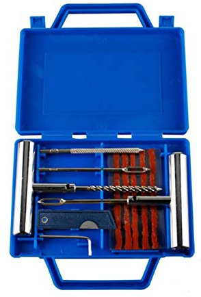 JZK 11 x Schwerlast Reifenreparatur-Werkzeugsatz Reifen-Reparatur-Set mit Aufbewahrungsbox für Auto, Motorrad, ATV, Jeep, LKW, Traktor