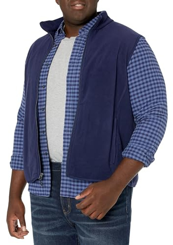 Amazon Essentials Hombre Chaleco de Forro Polar con Cremallera Completa (Disponible en Tallas Grandes y Largos Especiales)