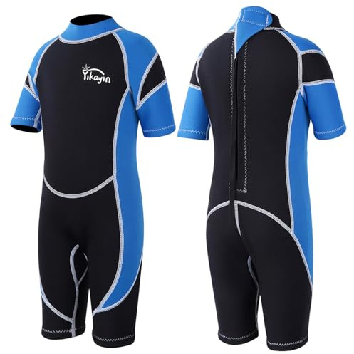 Yikayin Kids Wetsuit for Boys Girls – 2.5mm Neoprene Thermal Youth Wet Suit for Swimming, Diving, Surfing, Snorkeling