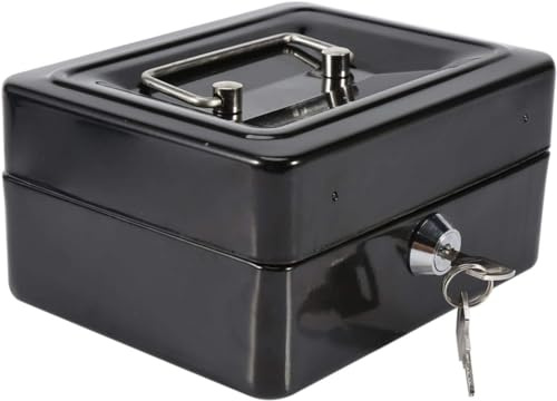 Kippen 10032N1 - Caja de caudales con bandeja para monedas. Color Antracita. Dimensiones: 150 x 120 x 80 mm.