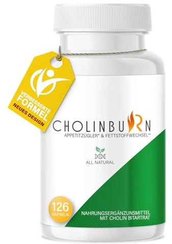 NEU: Saint Nutrition® CHOLIN BURN - Stoffwechsel & Appetitzügler Kapseln - extrem, schnell & endlich - Hochdosiert mit Cholin und Glucomannan - Nahrungsergänzung für Frauen + Männer, 126 Kapseln