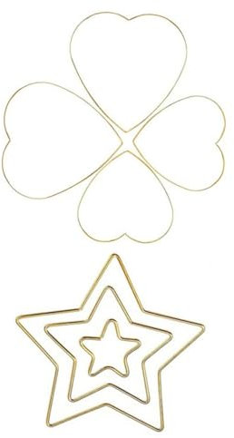 ULDIGI - aus Metall -Set 8 Stück Goldener Eisenring- für Kranz-Reifen handgefertigtes Handwerk