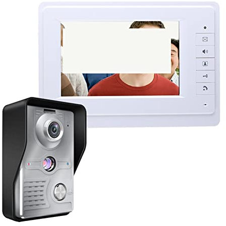 Dörrklocka Kamera trådlös, Video Dörrintercom Trådbunden Video Dörrtelefon Visual Video Intercom System Dörrklocka Monitor Kamerasats for hemsäkerhet,Easy to install