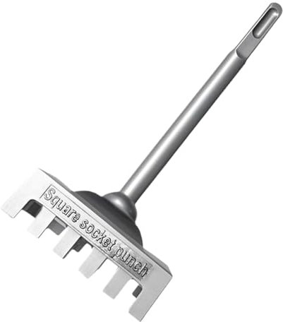 Square Hole Punch – Manganese Steel Electrical Socket Box Cutter for Electric Hammer, Precision Square/Rectangle Slot Punch for Switch & Socket Installation, Fast Wall Cutting Tool