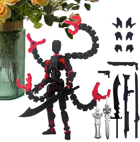 Joint Movable Action Figures, 3D Printed Multi-joint Movable Mannequin Toy,Multi-Jointed Desktop Decoration Model For Kids Birthday Gift And Collectors Home Desktop Decorations
