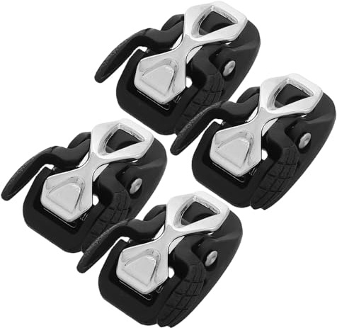 Toyvian Kit 4 Hebillas Ajustables para Patines en Línea, Accesorios de Repuesto con Tornillos, Hebilla de Araña Microajustable para Cierre Seguro en Patinaje Deportivo al Aire