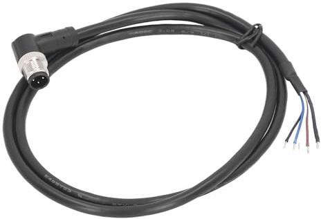 Oumefar M12 4-stifts Skärmad Rätvinklig Kontaktkabel för Industriellt Bruk Flexibel 1m 250VAC 250VDC
