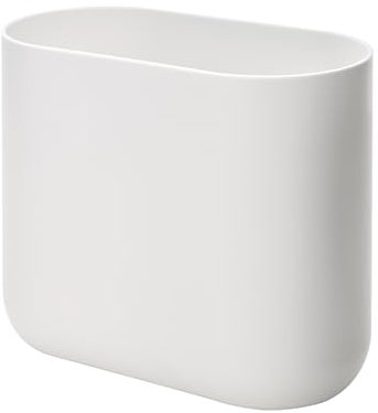 iDesign Cade Cestino spazzatura per bagno o cucina, Piccola pattumiera bagno in plastica, Cestino design per cosmetici, bianco