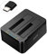 Alxum External Hard Drive Docking Station with USB-C Cable, Two Bay SATA Hard Drive Caddy Dock with Offline Clone Function for 2.5 Inch and 3.5 Inch HDD SSD up to 2 x 18TB