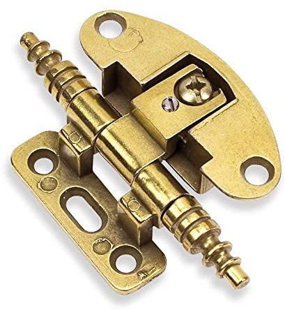 Cerniera per mobili 80 mm per ante in battuta - DORATA