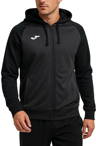 Joma Academy IV Sudadera con Capucha, Hombre, Antracita-Negro, M
