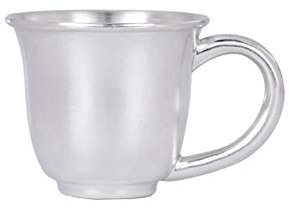 Verre à vin en argent sterling, tasse à thé fait main, liqueur Sherry Whisky Tasse, petit verre à vin avec poignée, cadeau à la maison
