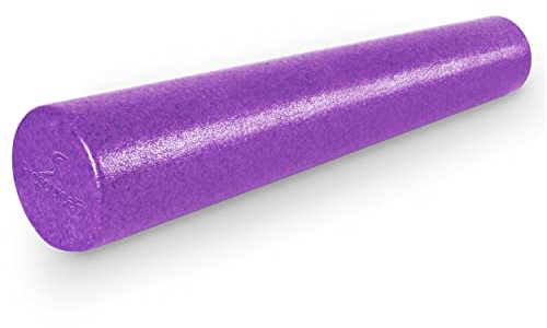 ProsourceFit High Density Foam Rollers 36 - inches long,Firm Full Body Athletic Massage Tool for Back Stretching, Yoga, Pilates, Post Workout Muscle Recuperation, Purple