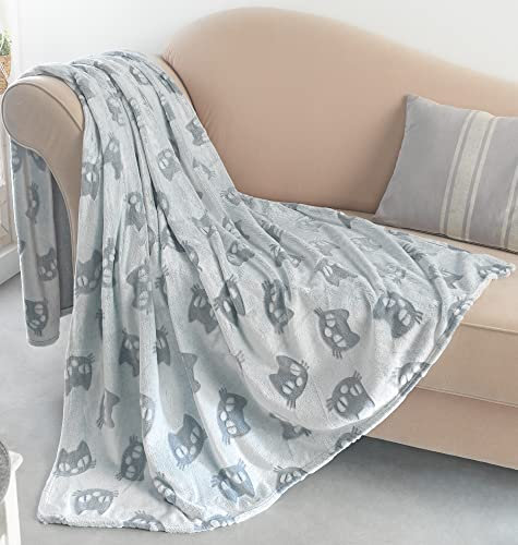 Kuscheli® Kuscheldecke Katzenkopf 3D-Effekt 150x200 Moderne Wohndecke flauschig weiche Sofadecke