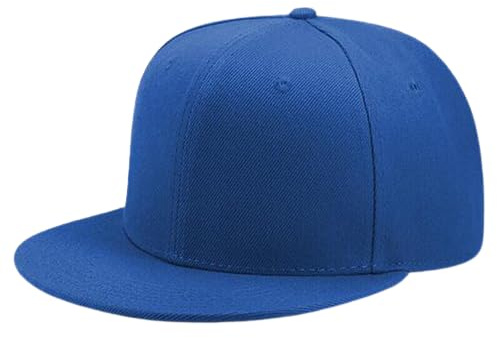 Boolavard Classic Snapback Hat Cap Hip Hop Style Flat Bill Blank Solid Color Adjustable Size
