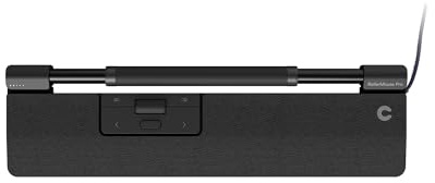 Contour RollerMouse Pro|Trådbunden Mus|Slimmat Handledsstöd|Ergonomisk Datormus|Centrerad Mus|Smärtlindrande|6 Programmerbara Knappar|2800 DPI|Windows & macOS|Veganskt Läder