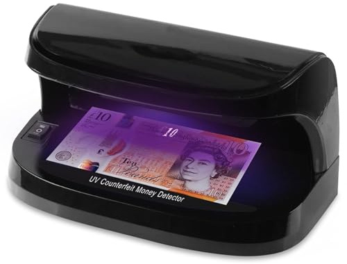MxMan Détecteur de faux billets - Lumière LED UV - Détecteur de faux billets pour toutes les entreprises - Vérificateur de notes repère facilement les faux billets - Vérificateur d'argent pour tester