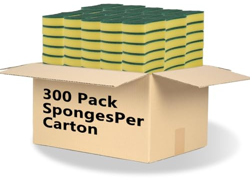 Paquete de 300 esponjas de Limpieza de Cocina, ecológicas, antiarañazos para Platos, esponjas para Fregar…