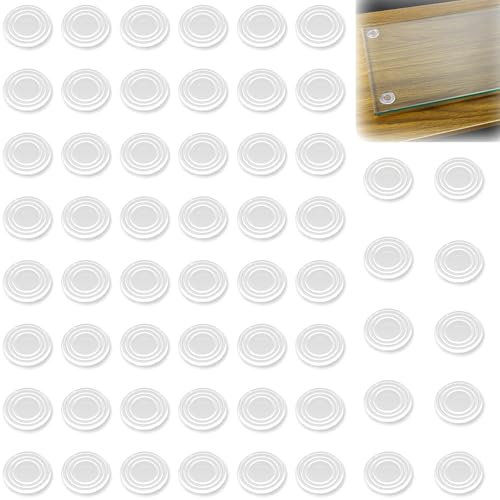 Lot de 60 ventouses en caoutchouc pour plaques en verre, patins antidérapants, picots en caoutchouc non adhésifs, espaceurs de table pour meubles en verre, table basse, meubles en acajou