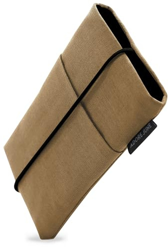 Adore June Funda para Móvil Bene Compatible con 6,7-7,0 Pulgada Smartphones (como iPhone 17 Pro MAX, iPhone 16 Pro MAX, 16 Plus, Galaxy S25 Ultra, Pixel 10 Pro XL), Cierre de Goma, Color Oro