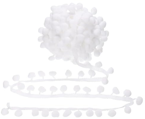 Cinta de flecos con pompones, decoración pequeña de felpa, encaje de poliéster, adornos para fundas de almohada, cortinas, decoración, costura, ribete de tela