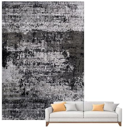 WSNCXFW Alfombra calefactora eléctrica, Calentador de Suelo Radiante infrarrojo con Temporizador de Calentamiento rápido, Alfombra calefactora de grafeno Estilo Pintura de Tinta China,A,55 * 90CM