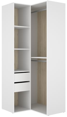 DEKIT Grupo RIMOBEL-Conjunto Armario-VESTIDOR Rincon con Trasera Reversible