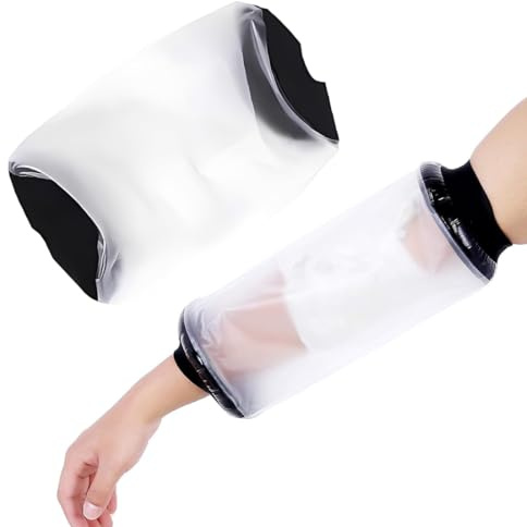 1 piezas Funda impermeable para brazos, protector de ducha, protector de heridas y codos, protección impermeable, Se adapta a la mayoría de brazos de adultos y niños