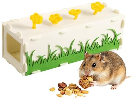 Hamsterrör Rektangulär Formad Tunnel för Små Husdjur | Dvärgrörleksak lämplig för smådjur Lämplig för sällskapsdjur hamster, gerbil, igelkott, chinchilla, kanin, iller och