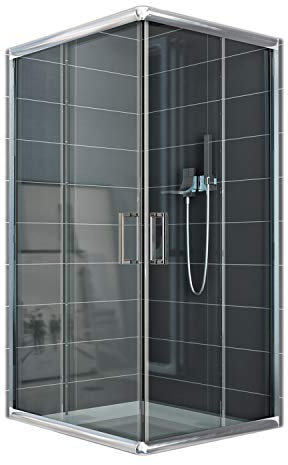 Idralite Cabine Paroi Douche 80x100 H185 Transparent 6mm Mod. Alabama