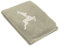 ZOLLNER Kuscheldecke in 150x200 cm - Flauschige und weiche Wendedecke in Zwei schlichten Farben - Trendige Hirscheinwebung in Taupe - Mischgewebe - waschbar bis 40°C – Oeko Tex® Zertifiziert