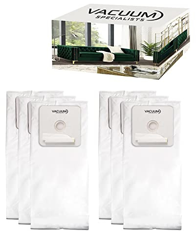Vacuum Specialists Premium Non-Woven HEPA Central Vacuum Bags - Compatible for NuTone 391, Beam, Cana-Vac, Electrolux, Canavac, Broan, Eureka, Hoover, Nilfisk and much more - Pack of 6 Bags