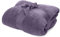 Lumaland Kuscheldecke 220x240cm aus herrlich kuscheligem 100% Coral Fleece | Warme & atmungsaktive Sofadecke aus besonders weichen Fasern zum Entspannen drinnen oder draussen [Violett]