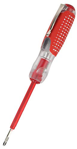 Prüfstift-Schraubendreher, Spannungsprüfer, Schraubendreher, 100 V Bis 500 V, Kreuz-/Schlitz-Stiftkontakt, Elektrischer Prüfschraubendreher mit Rutschfestem Griff