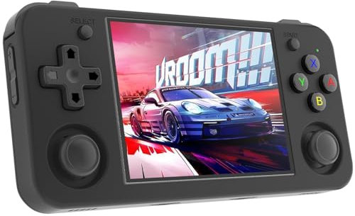 RG35XX H Handheld Spielkonsole 64G, HDMI TV Ausgang 3,5 Zoll IPS Bildschirm Linux System Eingebaute 6000+ Spiele, Unterstützung 2.4G Wireless Gamepad