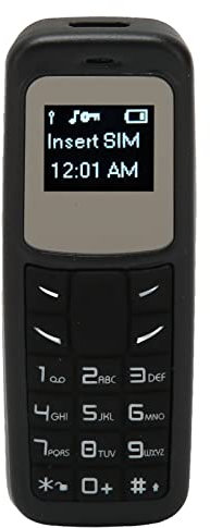 Mini Teléfono Celular Tiny Mobile Phone Admite una Sola Tarjeta Nano SIM y Redes 2G, Se Puede Usar como Reproductores de Música BluetoothMP3 para Teléfonos Inteligentes y Tabletas (Negro)