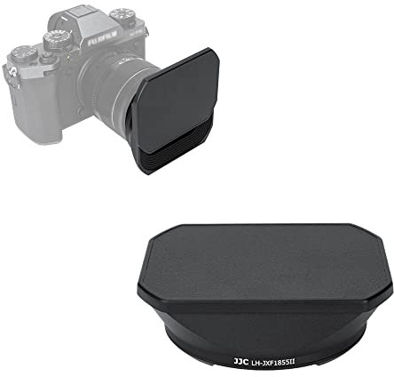 JJC Pare-Soleil Carré Métal pour Fujifilm XF14mm F2.8 R et XF18-55mm F2.8-4 R LM OIS Objectif avec Capuchon Coulissant - Remplace Fuji 14/18-55