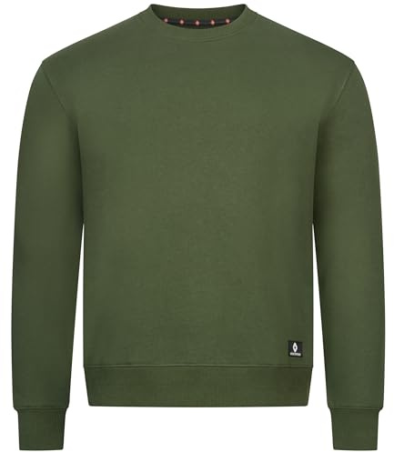 Höhenhorn Wallster - Felpa da uomo con girocollo pullover, in cotone, verde, 3XL