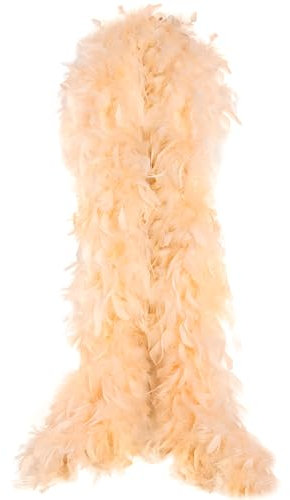 Golden Yellow Chandelle Turkey Feather Boa 2 Yards 100g for DIY Craft Home Dancing Wedding Party Halloween Costume Decoration Feather Boa