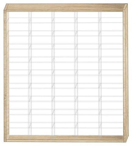 CHZIMADE 1:64 Display Case Collector's for Wooden Car Models Shelf 50 Grids Display Cabinet Shelf Transparent Storage Unit Rack (46x8x55.5cm)