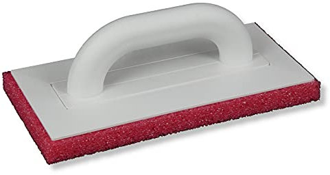 DEWEPRO® Reibebrett (PS) mit grob-poriger Schwammauflage (20mm) - 280x140mm - Schwammscheibe