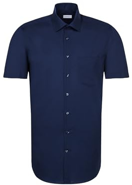 Chemise business homme Seidensticker - coupe classique - sans repassage - col Kent - manches courtes - 100% coton