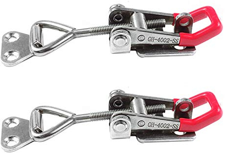 Chiloskit 2 st 304 rostfritt stål justerbar dörrskåp låda fodral växla spärr haspar vippklämma (150 kg GH-4001)