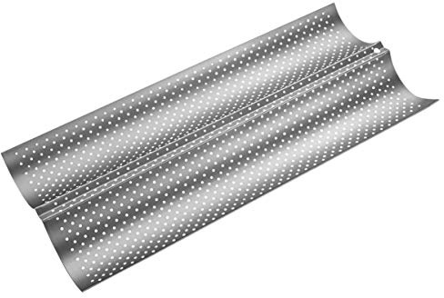 Cabilock Baguette Baking Pan Wave Bread Stick Baking Tray for Roasting Tray Bakeware